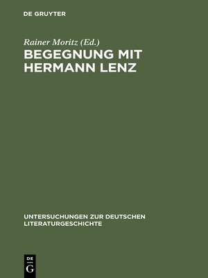 cover image of Begegnung mit Hermann Lenz